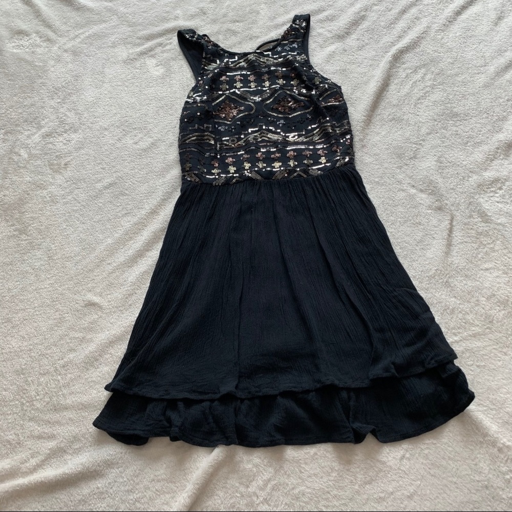 Black/gold/silver/brown Hollister dress